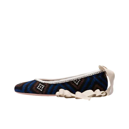 MIU MIU Casual Single Shoes Women's Black Blue