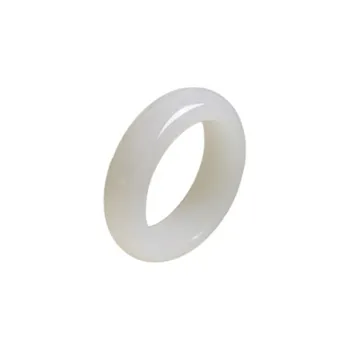 YUDI Rings Pale Greenish White Jade Unisex