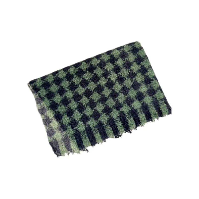 EEEENO Polyester Knit Scarves Unisex-2