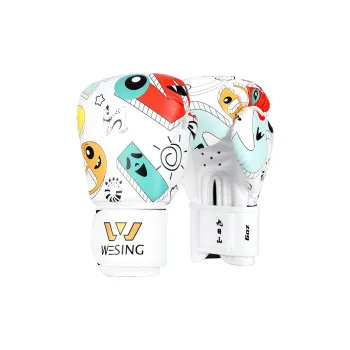 WESING Boxing Gloves Sanda Martial Arts Muay Thai Kids' White