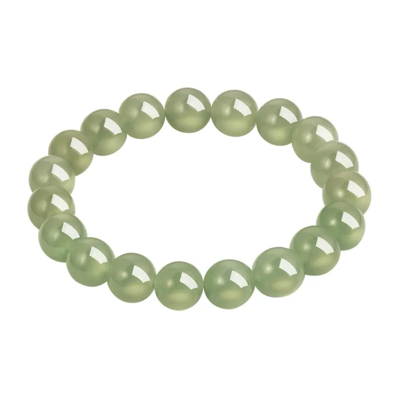 CHOW TAI FOOK Hetian Jade Bracelet #Good Luck Green Jade Women's-1