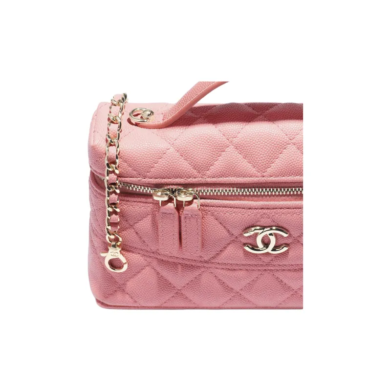 CHANEL Caviar Calfskin Shoulder Bag, Crossbody Bag, Handbag Women's Pink-3