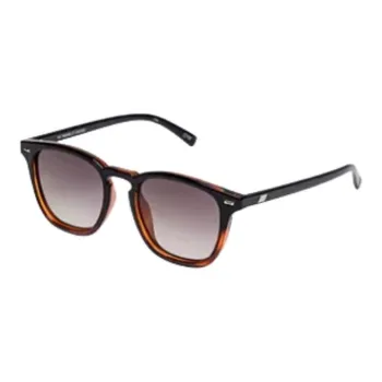 Le Specs Not Included BPA Plastic Material Square Sunglasses Men's Marbled Brown