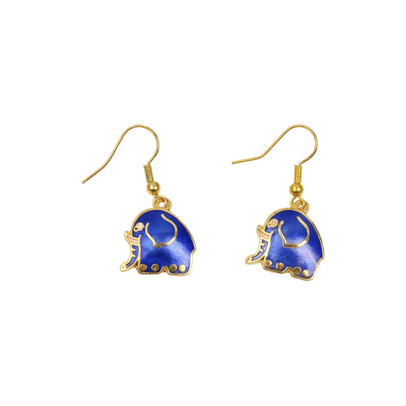 HONGQIAO Alloy Enamel Earrings Women's-11