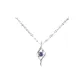 Cupid's Arrow Necklace[Carved Flower Chain]Purple Zircon