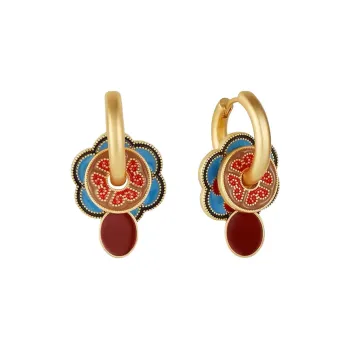 Rhymes Gold Plated Copper Earrings Women's