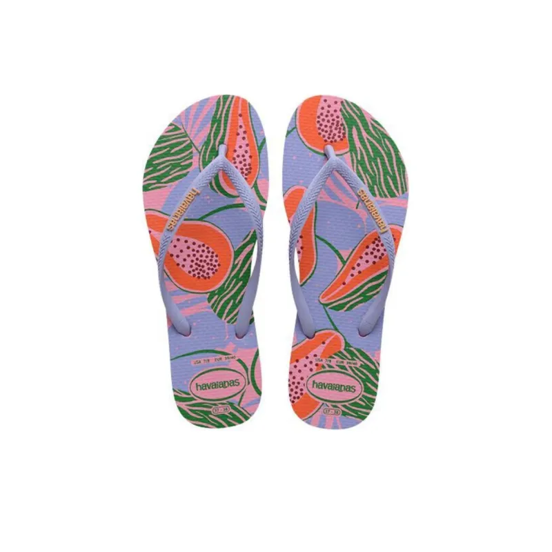 Havaianas Slim Summer Slip-Resistant Quick Dry Flip Flops Women's Fuchsia Green-3