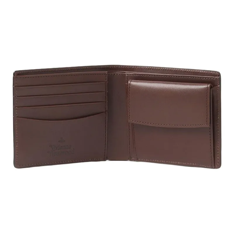 Vivienne Westwood Cow Leather Wallet Men's Brown-3