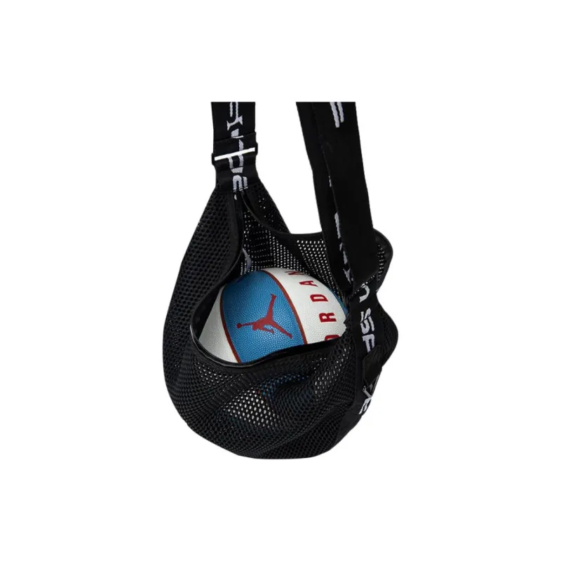 Jordan Polyester 2 in 1 HOBO One Shoulder Crossbody Basketball Bag Regular Unisex Jet Black-4