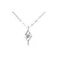 Cupid's Arrow Necklace[Engraved Chain]White Zircon