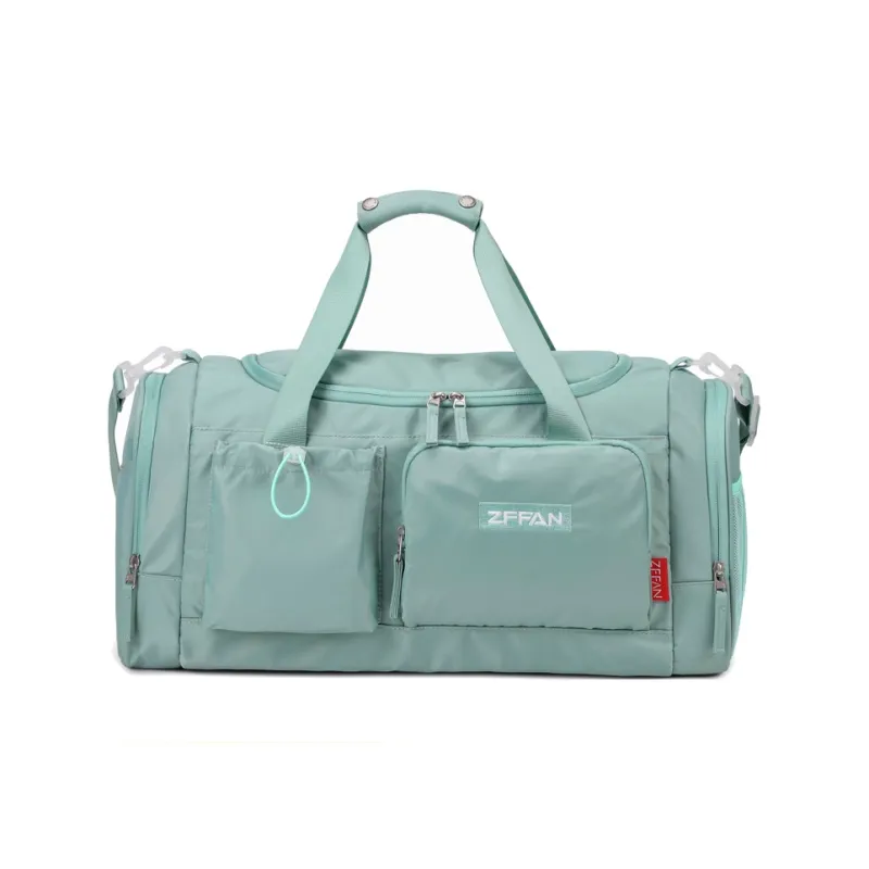 ZUOFEIFAN Nylon Travel Bag Unisex Beige Black/Mint Green . Jasper-8