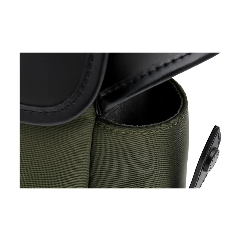 PEDRO Polyurethane Synthetic Leather Crossbody Bag, Shoulder Bag Trumpets Men's Black/Army Green-10