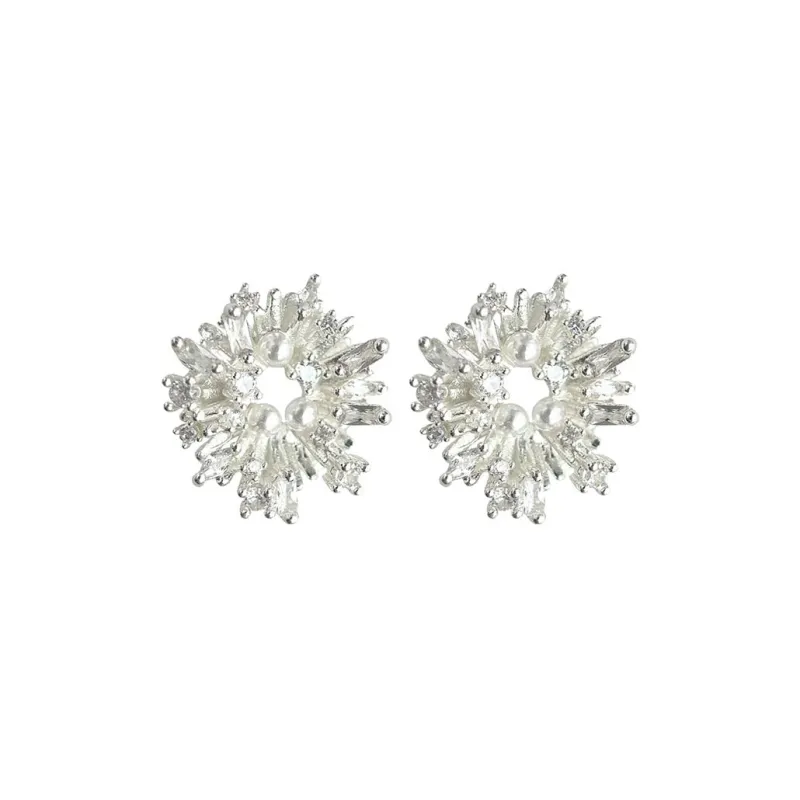 DAN DREAM Shell Pearl Pearl Earrings Women's-0