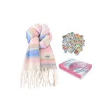 White Pink+Box+100 Pcs DIY Random Sticker