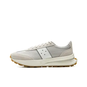 LiNing Lightweight Boat Anti Slip Wear Resistant Mid Top Casual Shoes Unisex Ecru