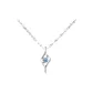 Cupid's Arrow Necklace[Carved Chain]Blue Zircon