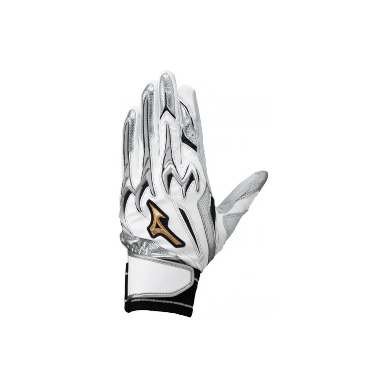 Mizuno Sheepskin Sports Gloves Unisex Black Red/White Silver/Red Silver-2