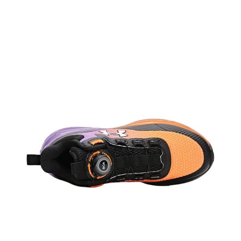 Under Armour Slip Resistant, Abrasion Resistant, Breathable Low Top Children's Basketball Shoes Purple Black Unisex-2