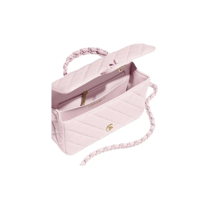 CHANEL Lambskin Shoulder Bag, Crossbody Bag, Handbag Mini Women's Light Pink-3