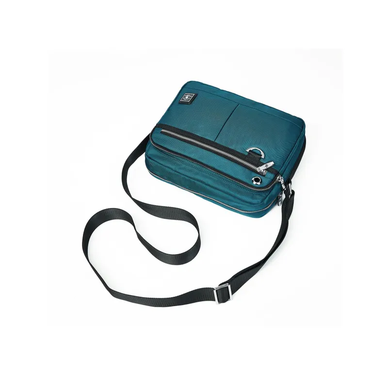 SANTA BARBARA POLO & RACQUET CLUB Fabric Shoulder Bag, Crossbody Bag Regular Men's Multicolor-12