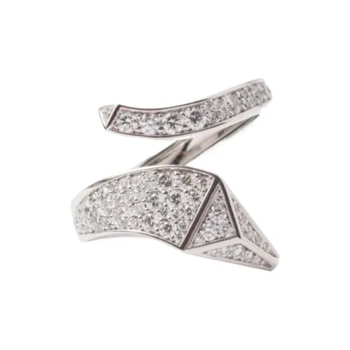 PRADA 750 White Gold Yellow Gold Rings Women's Silver