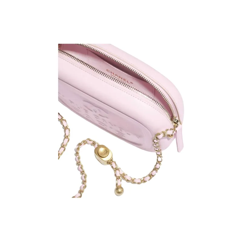 CHANEL Lambskin Camera Bag, Crossbody Bag, Shoulder Bag Women's Light Pink-4