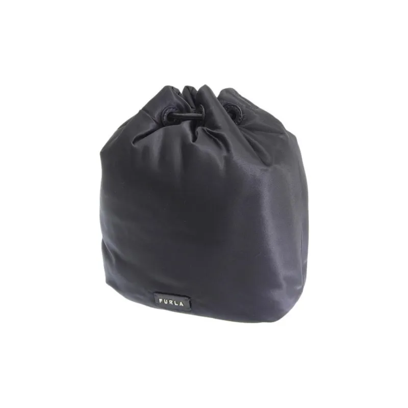 Furla Leather Bucket Bags Shoulder Bag Crossbody Bag Mini Women's Black-3