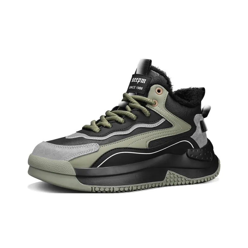 Team Bees Warm Anti-Slip And Wear-Resistant Low-Top Chunky Sneakers Men's Box Included-8