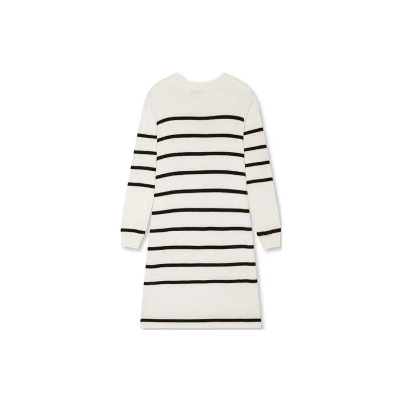 DKNY Long Sleeved Dress Women's White-1