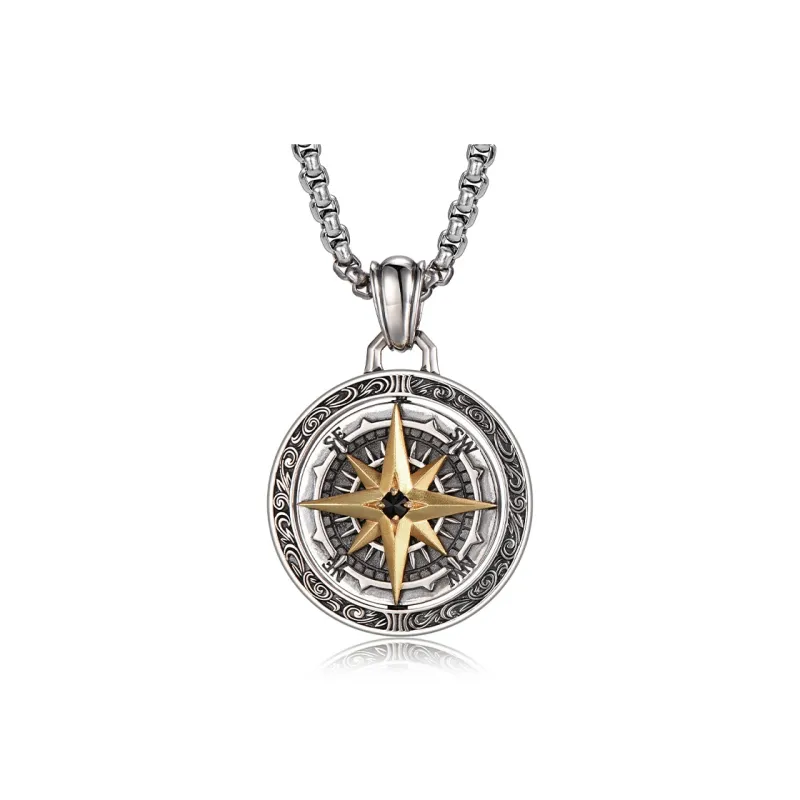 IDEAGEMER S925 Silver Necklaces Men's Silver-1