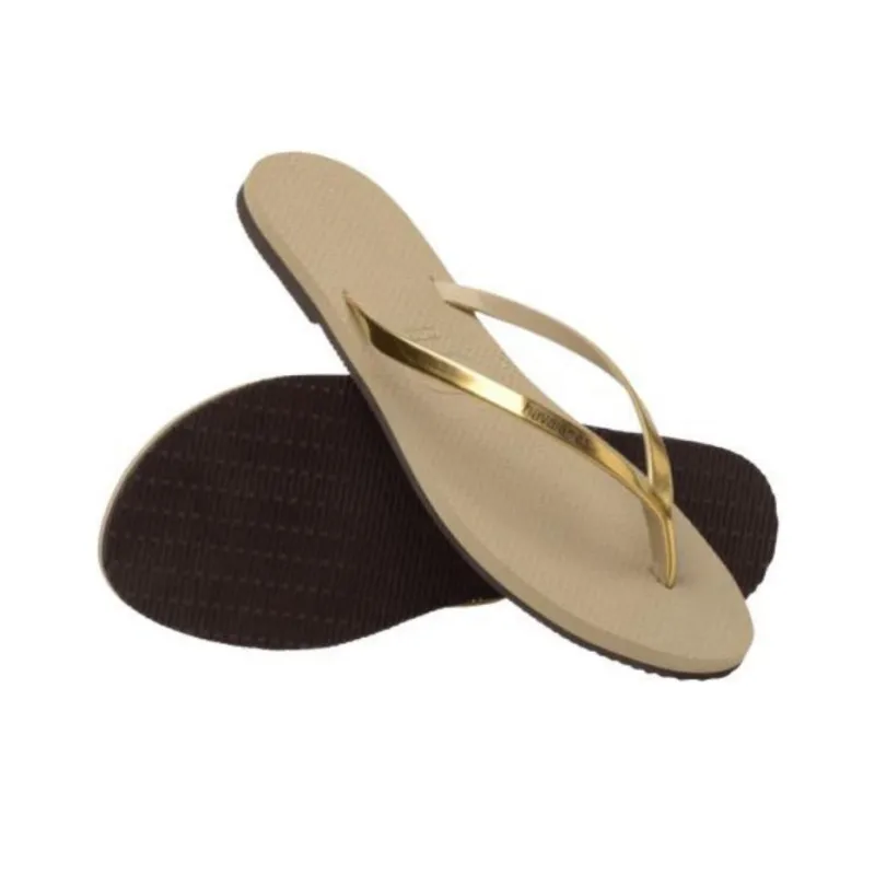 Havaianas You Metallic Abrasion-Resistant Flip Flops Women's Gold-5