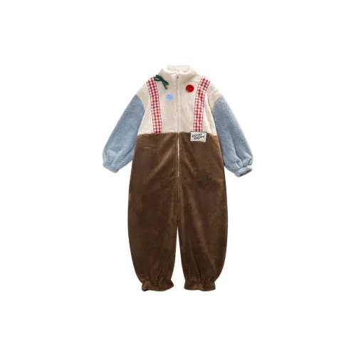 GUKOO Home Onesies Women's Light Pink Coffee