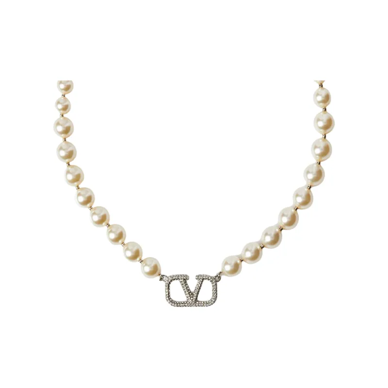Valentino VLogo Signature Pearl Necklace-0