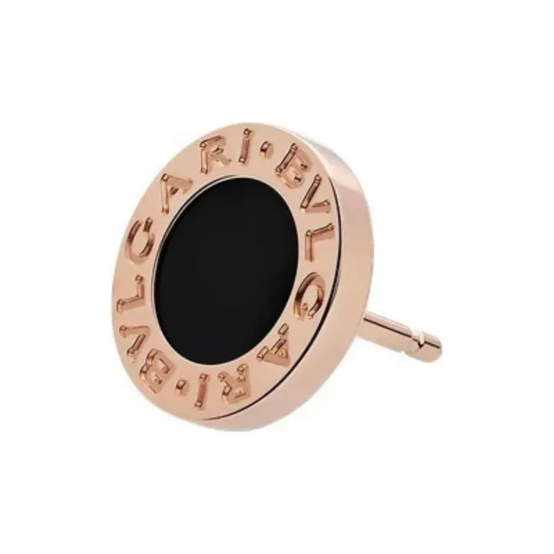 BVLGARI Rose Gold Stud Earrings Unisex-1