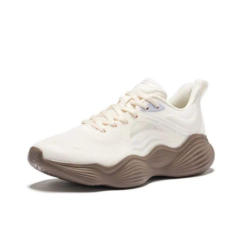 Erke Cushioning Anti-Slip And Wear-Resistant Low-Top Casual Running Shoes Women's Microcrystal White-2