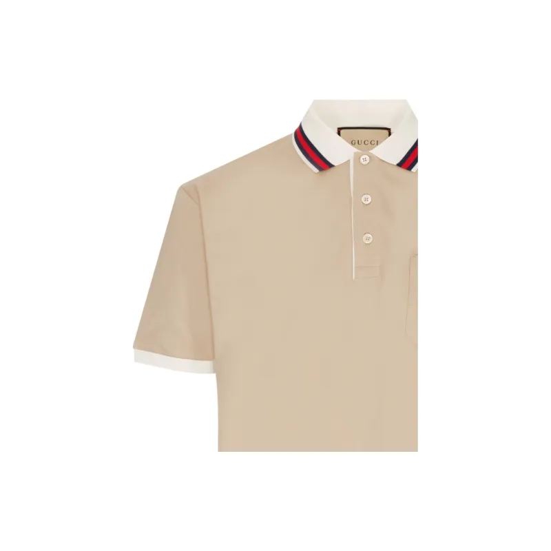 GUCCI FW23 Polo Shirt Men's Beige-3