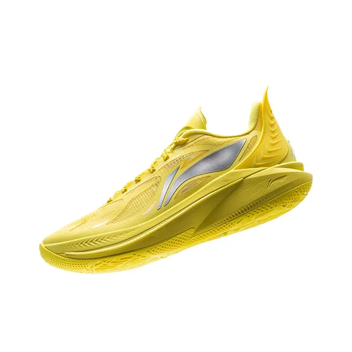 LINING Basketball Shoes Men Low Top Glossy Finish Yellow-1