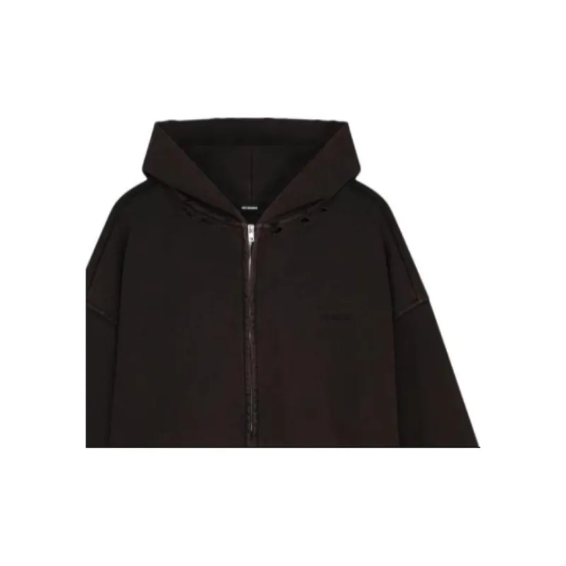 WE11DONE Embroidered Logo Graphic print Hooded Jacket-4