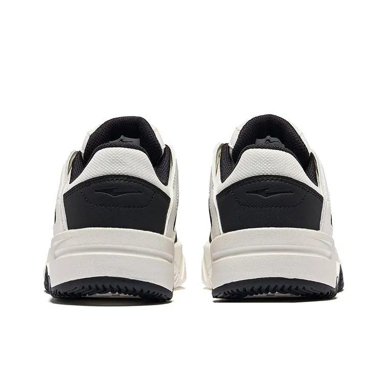 Erke Wander 2.0 Wear-Resistant Slip-Resistant Low-Top Skateboard Shoes Women's Microcrystal White/Jet Black-4
