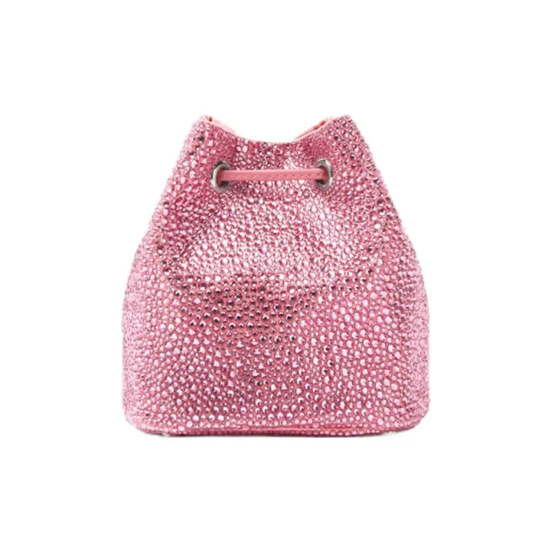 VERSACE La Medusa Viscose Bucket Bag Handbag Mini Women's Pink-2