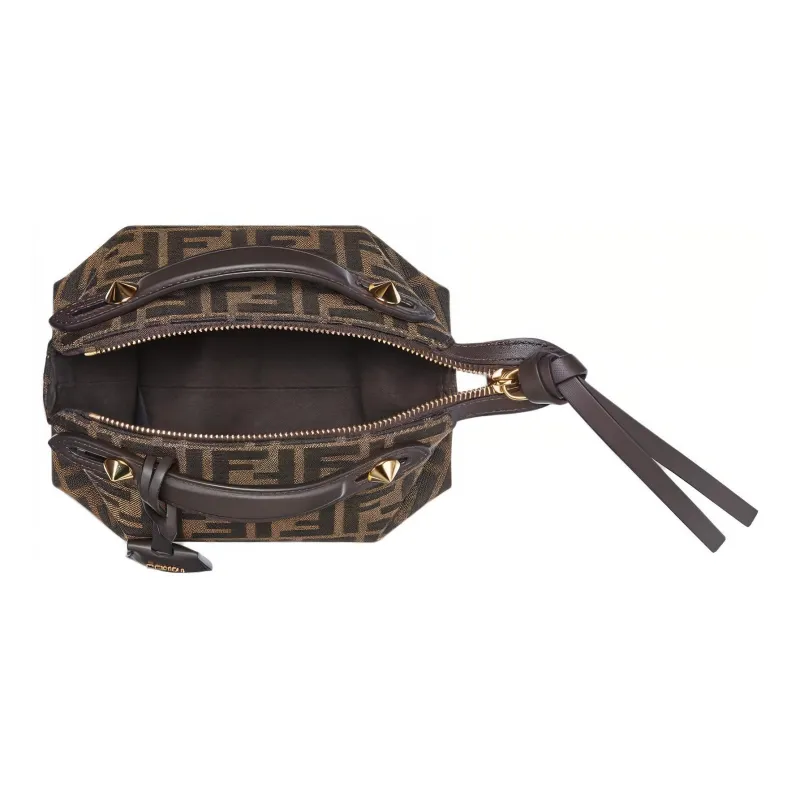 FENDI By The Way Series Cow Leather Clutch Mini Unisex Brown-5