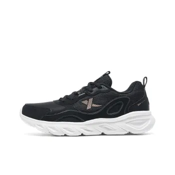 XTEP Breathable And Resilient Low Top Casual Running Shoes Women's Black Gold