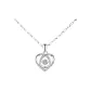 Heartbeat Necklace[Sunflower Seeds Arrow Heart Chain]White Zircon