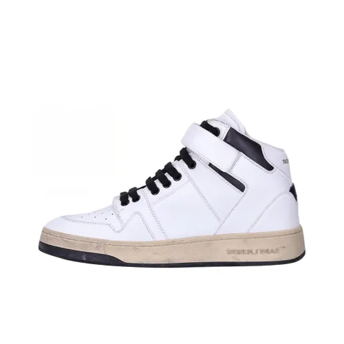 SAINT LAURENT Lax Round Toe Lace Up Sneakers