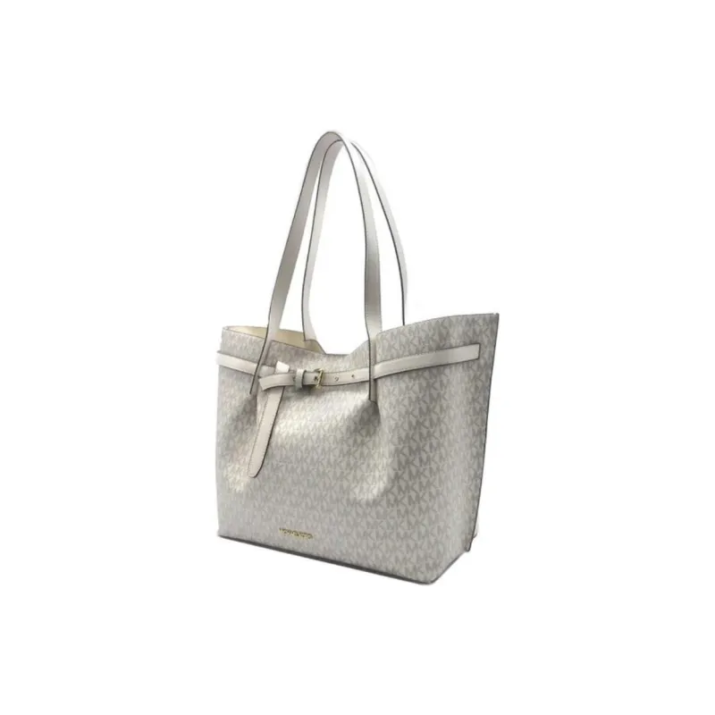 MICHAEL KORS Emilia Canvas Tote Bag, Shopping Bag, Shoulder Bag, Handbag Tubas Women's Beige-1