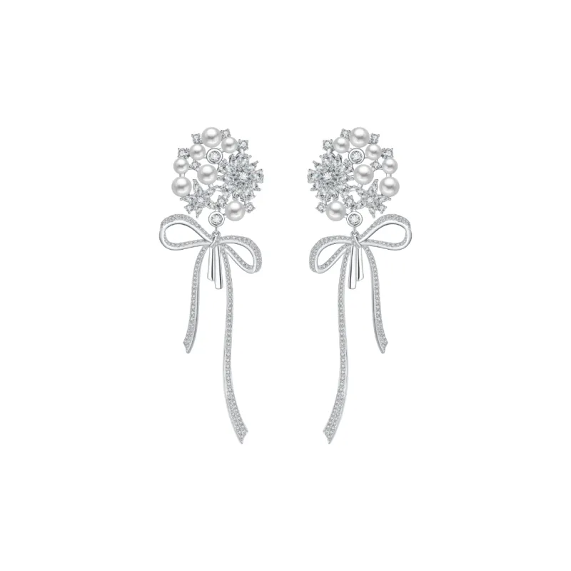 BABYBEI 925 Silver Pearls Clip On Earrings Women's-0