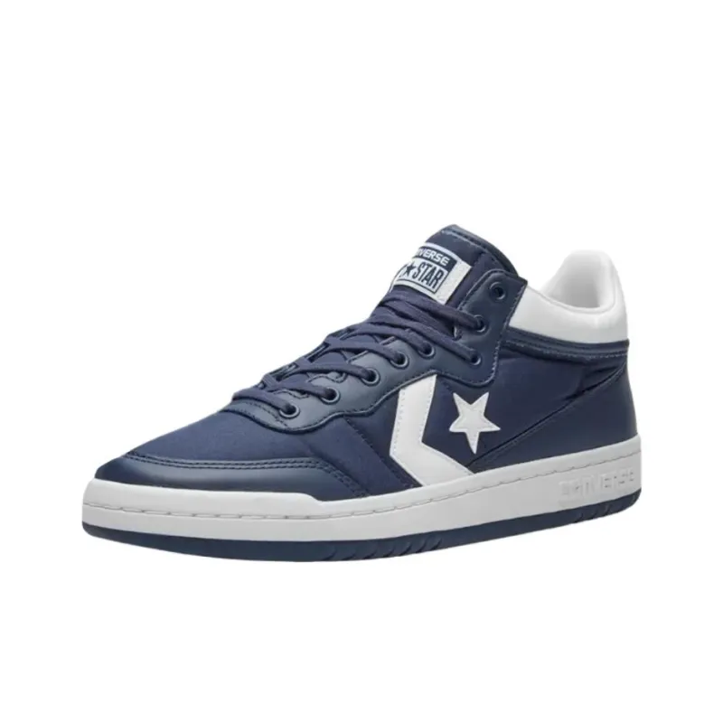 Converse Fastbreak Anti-Slip Wear-Resistant Mid-Top Skateboard Shoes Men's Blue-1