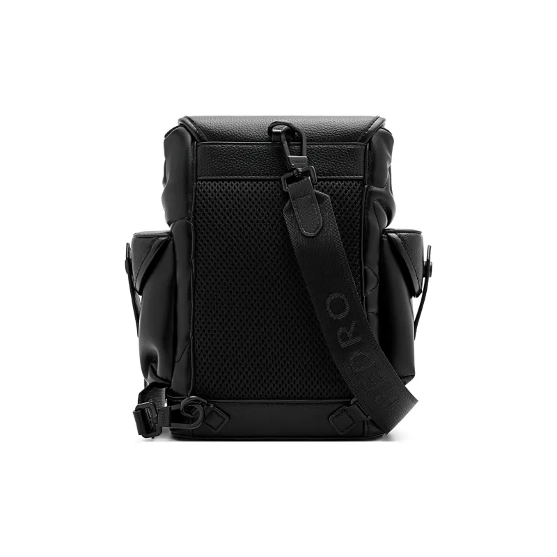 PEDRO Polyurethane Synthetic Leather Crossbody Bag, Shoulder Bag Trumpets Men's Black/Army Green-2