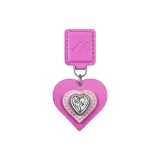 [Barbie Pink]Heart-Shaped Rhinestone-Embellished Charm