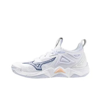 Mizuno Wave Momentum 3 Shock Absorbers With Slip Resistant Features Low Top Training Shoes Women's White